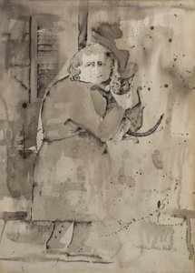 Mit der Katze im Arm von Donatella Merlo