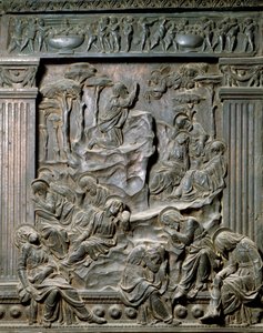 Das Gebet am Ölberg. Flachrelief des Stuhls auf der linken Seite, ca. 1460 von Donatello