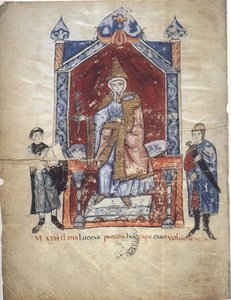 Mathilde von Toskana aus: Vita Mathildis di Donizone di Canossa, zwischen 1111 und 1115 von Donizone di Canossa