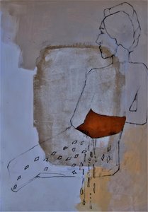 Abstrakte sitzende Frau von Doris Schmitz