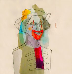 Buntes Clown-Porträt