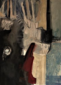 Dramatisches Abstrakt Rot