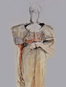 Elegante Modeskizze von Doris Schmitz