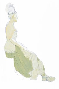 Elegante Dame der Epoche
