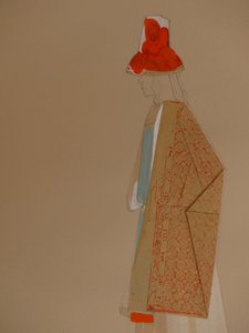 Elegantes Profil mit Rotem Hut