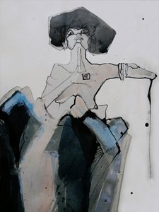 Ausdrucksstarke Frau Hut von Doris Schmitz