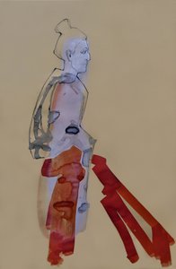 Fließende Rote Figur von Doris Schmitz