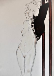 Nachdenkliches Aktprofil von Doris Schmitz