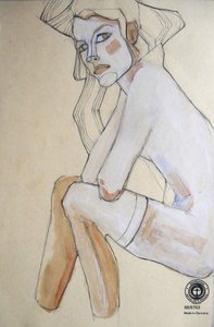 Nachdenkliche Frauenillustration von Doris Schmitz