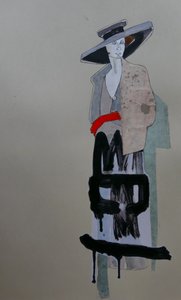 Stilvolle Frau Graffiti von Doris Schmitz