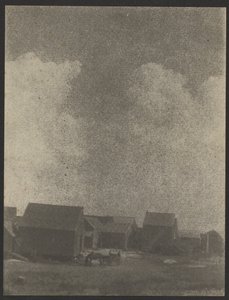 Bauerngebäude mit Pferd und Wagen von Doris Ulmann