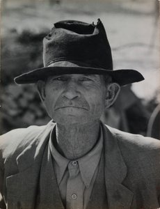 Ehemaliger Pächter auf Unterstützung, Imperial Valley, Kalifornien von Dorothea Lange