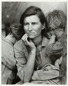 Porträt von Florence Owens Thompson von Dorothea Lange