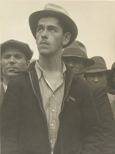 Straßentreffen, San Francisco / "Hier überlebt die Demokratie" / "Was kommt?" von Dorothea Lange