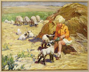 Die Lämmer füttern von Dorothea Sharp