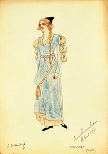 Kostümentwurf für Marguerite für die Aufführung Faust, von Carleton Smyth von Dorothy Carleton Smyth