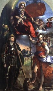 Madonna und Kind mit St. Georg und St. Michael