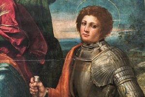 Madonna mit Jesuskind und St. Sebastian und St. Georg (Detail)