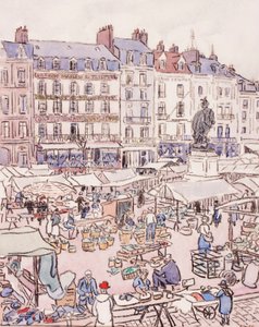 Place Nationale, Dieppe, um 1910 von Douglas Fox Pitt