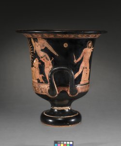 Detail von einer rotfigurigen Lekythos von Douris