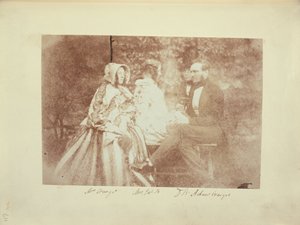 Gruppenporträt mit Mr. und Mrs. Adair Craigie, Mrs. James Brewster und Sir David Brewster von Dr. John Adamson