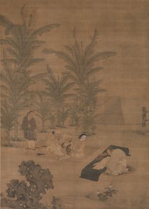 Der Gelehrte Fu Sheng übermittelt das Buch der Dokumente, 15. bis Mitte des 16. Jahrhunderts von Du Jin