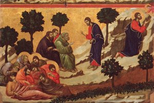 Agonie im Garten. Maestà-Altarbild (Tempera auf Holz)