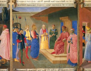 Christus vor Kaiphas (Detail) von Duccio di Buoninsegna