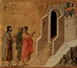 Duccio di Buoninsegna Emaus von Duccio di Buoninsegna