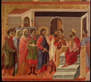 Jesus vor Herodes (Maestà-Altarbild)