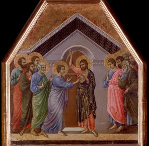 Der Unglaube des heiligen Thomas. Maestà-Altarbild