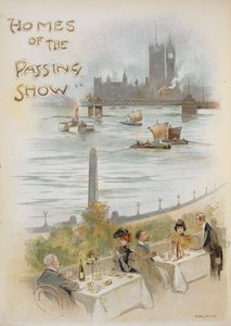 Illustrierte Titelseite, die eine Szene am Fluss Themse zeigt von Dudley Hardy
