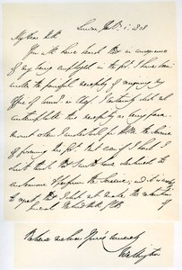 Brief vom Herzog von Wellington an General Rowland Hill, 1. Februar 1828