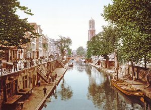 Blick auf den Oudegracht in Utrecht von Dutch Photographer