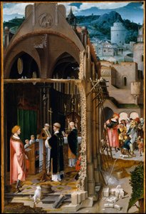 Eine Predigt über Nächstenliebe (möglicherweise die Bekehrung des Heiligen Antonius) von Dutch School
