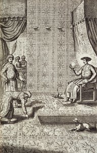 Chinesische Botschafter bei einem indischen Herrscher, aus China Illustrata von Athanasius Kircher (1601-80), 1667