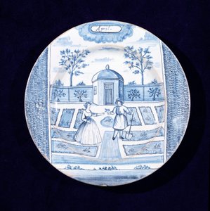 Delfter Teller, der Monat April