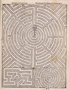Entwürfe für Labyrinthe, aus Der niederländische Gärtner von Johann van der Groen, veröffentlicht 1699