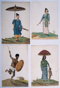 Zeichnung aus einem Album von Eingeborenen aus Brasilien, Afrika, Persien und Ostindien