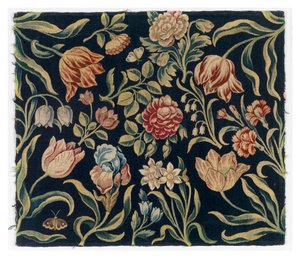 Paravent mit floralen Wandteppichpanelen, möglicherweise in Holland hergestellt von Dutch School