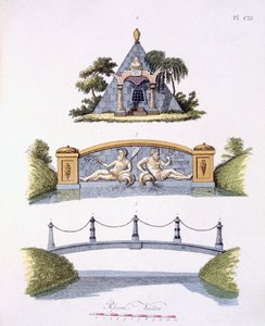 Gartendekorationen, aus Magazine of Garden Gems von G. van Laar, veröffentlicht 1802