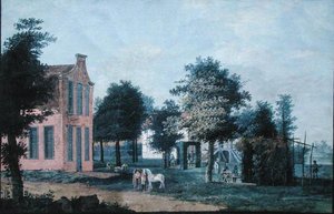 Jäger in einem Gartensetting, ca. 1770 von Dutch School