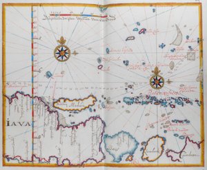 Karte der Inseln Java; Madura; Bali und andere Inseln von Dutch School