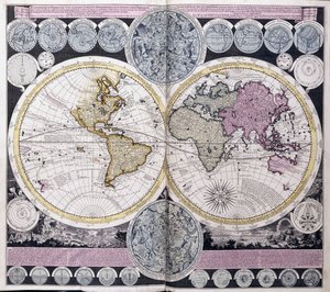 Weltkarte, ca. 1717