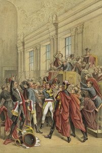 Napoleon vertreibt den Rat der Fünfhundert aus seinen Kammern, Staatsstreich des 18. Brumaire, 1799 von Dutch School