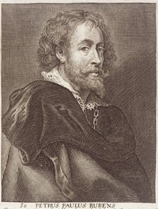 Porträt von Peter Paul Rubens (1577-1640) Tafel 30 aus einer Serie von Künstlerporträts, graviert von Joannes Meyssens (1612-70)
