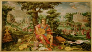 Frühling, eines von vier Gemälden, die die Lebensalter zeigen von Dutch School