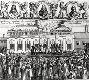 Die Enthauptung von König Karl I., 1649 (Kupferstich)