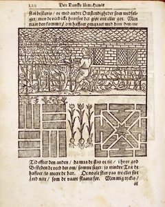 Training und Pflanzen im Garten, aus Der niederländische Gärtner von Johann van der Groen, veröffentlicht 1699