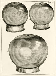 Verschiedene Schröpfgläser, aus Exercitationes Practicae circa Medendi Methodum von Frederik Dekkers, 1694 von Dutch School